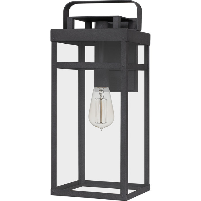 One Light Outdoor Wall Mount from the Keaton collection in Mottled Black finish