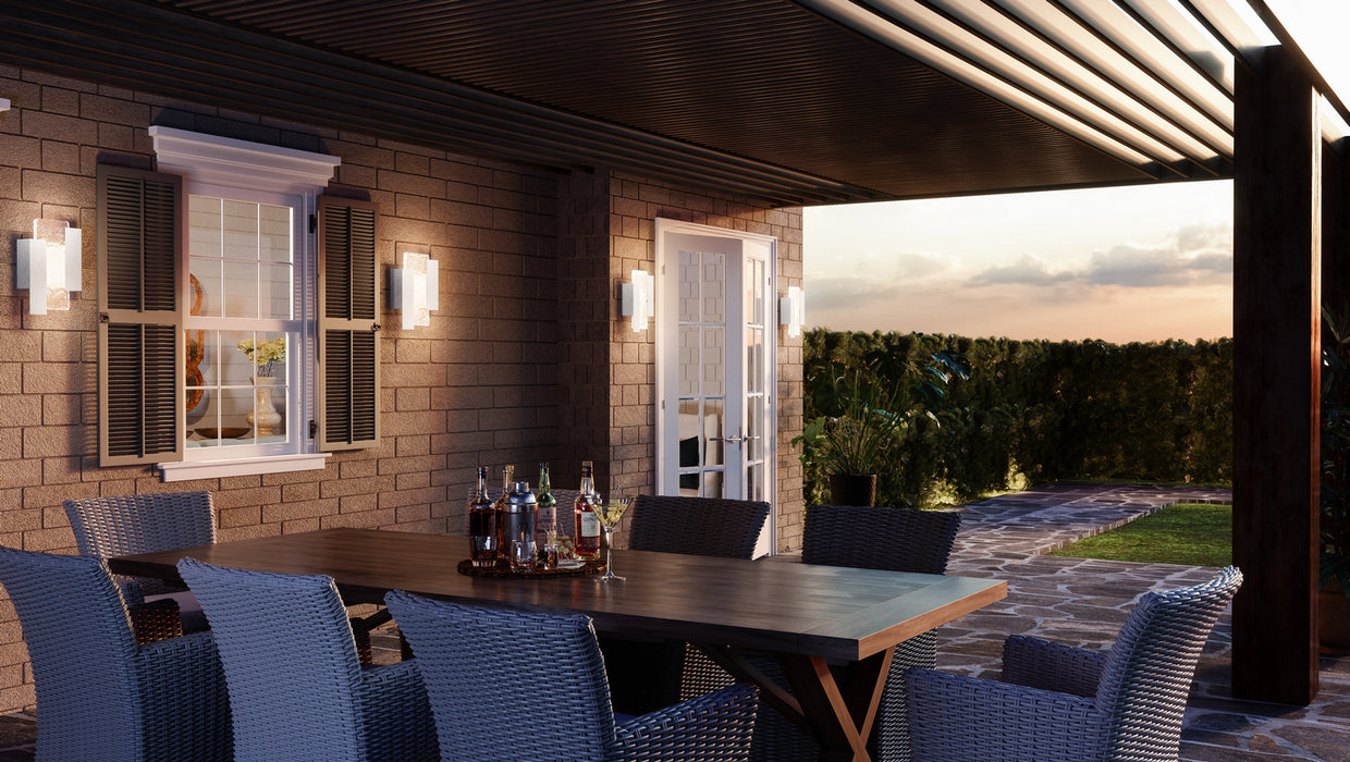 LED Outdoor Wall Mount from the Miranda collection in Brushed Aluminum finish