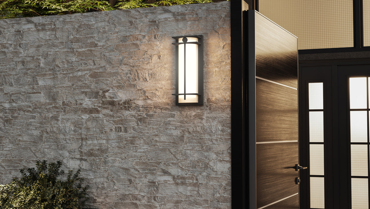 LED Outdoor Wall Mount from the Syndall collection in Earth Black finish