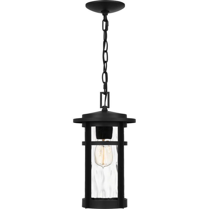 One Light Outdoor Hanging Lantern from the Uma collection in Matte Black finish