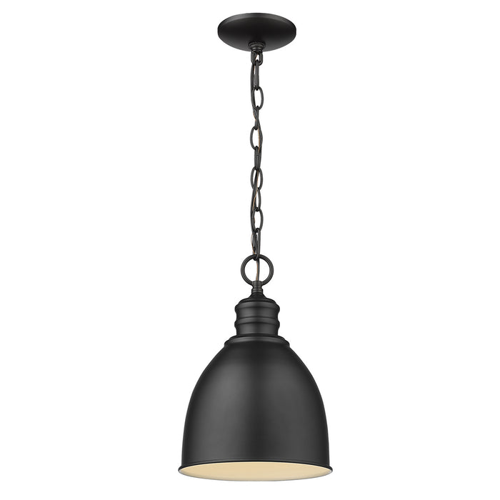 One Light Pendant from the Colby collection in Matte Black finish