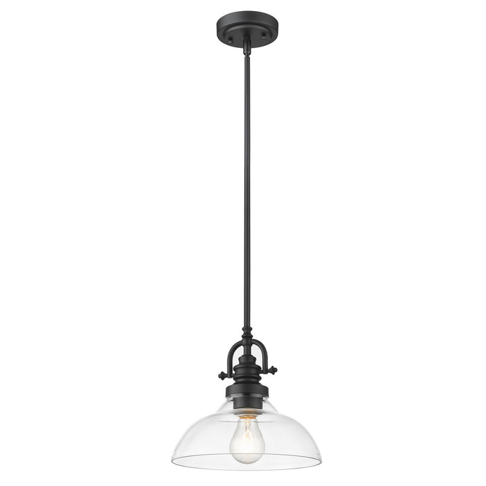 One Light Pendant from the Virginia collection in Matte Black finish