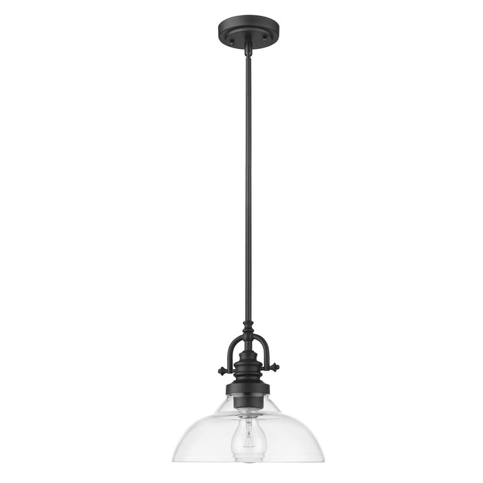 One Light Pendant from the Virginia collection in Matte Black finish