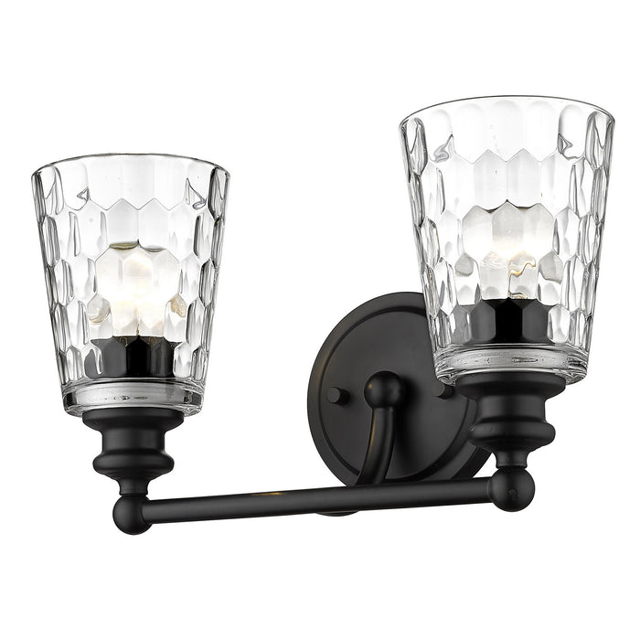 Two Light Vanity from the Mae collection in Matte Black finish
