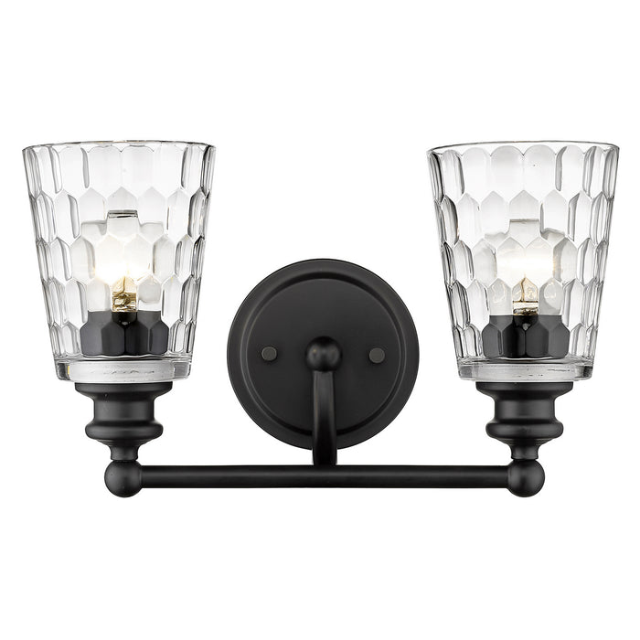 Two Light Vanity from the Mae collection in Matte Black finish