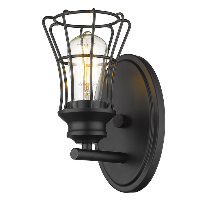 One Light Wall Sconce from the Piers collection in Matte Black finish