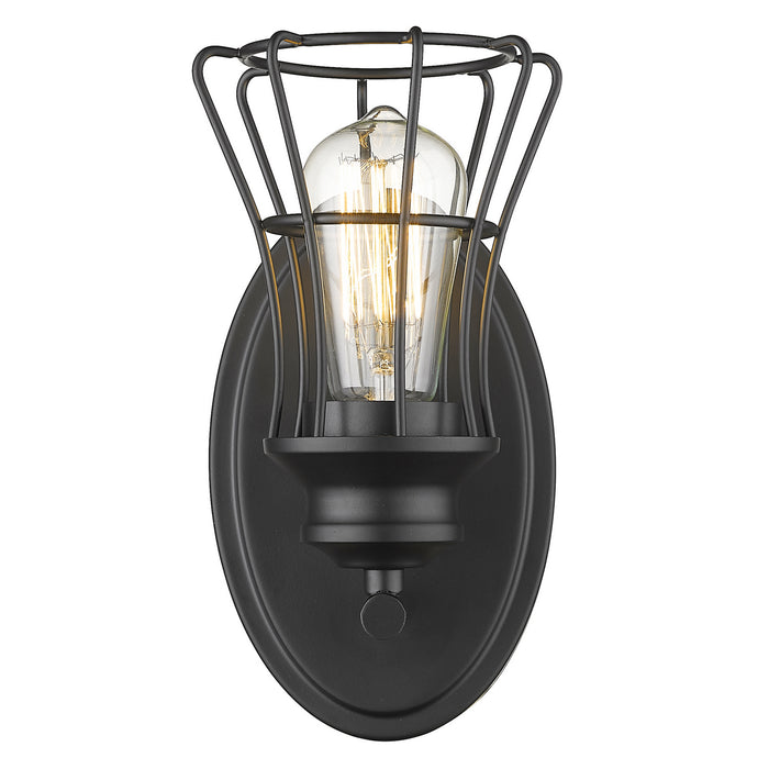 One Light Wall Sconce from the Piers collection in Matte Black finish