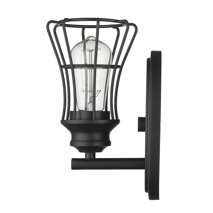 One Light Wall Sconce from the Piers collection in Matte Black finish