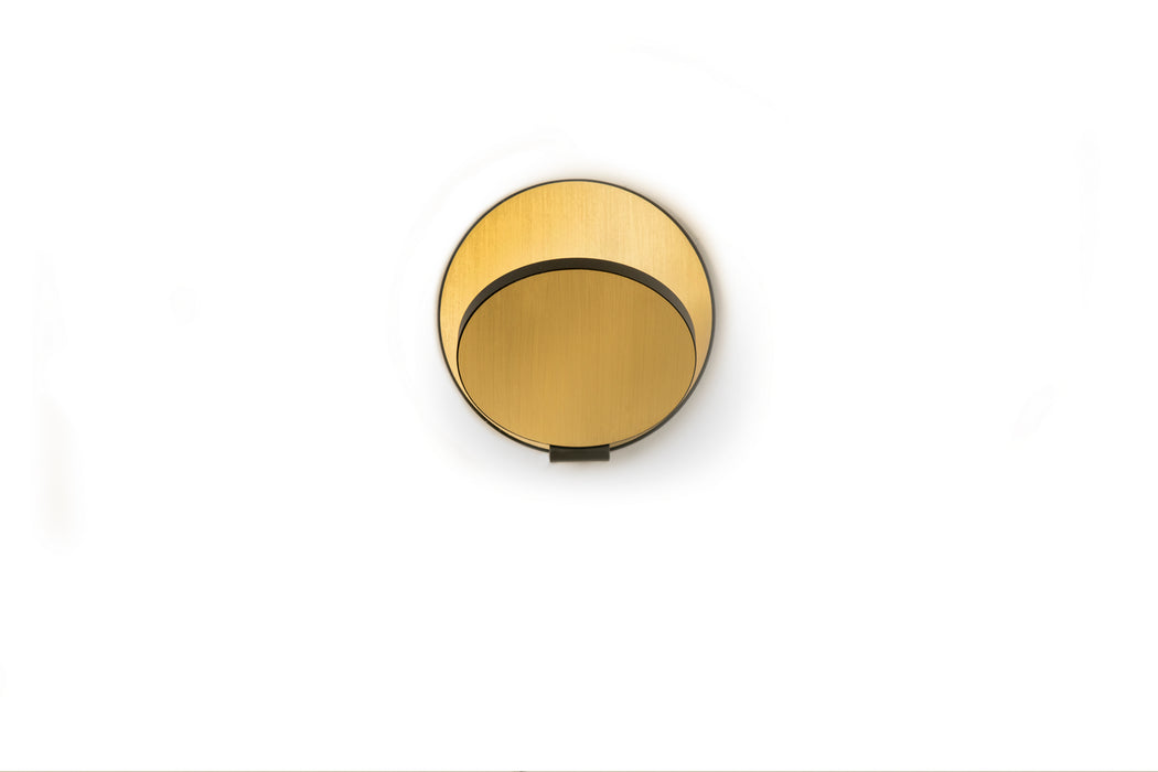 LED Wall Sconce from the Gravy collection in Metallic Black, Brushed Brass finish