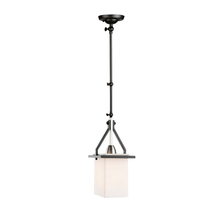 One Light Sconce/Pendant from the Brydon collection in Black and Brushed Nickel finish