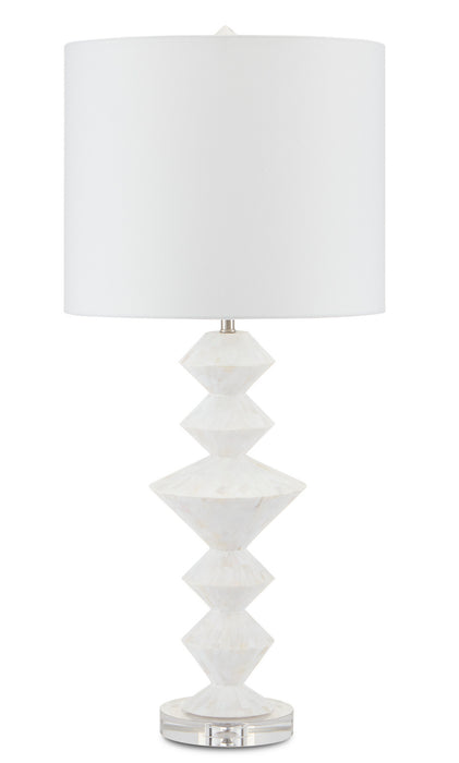 One Light Table Lamp in Pearl/White finish