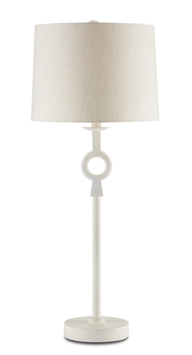 One Light Table Lamp in White finish