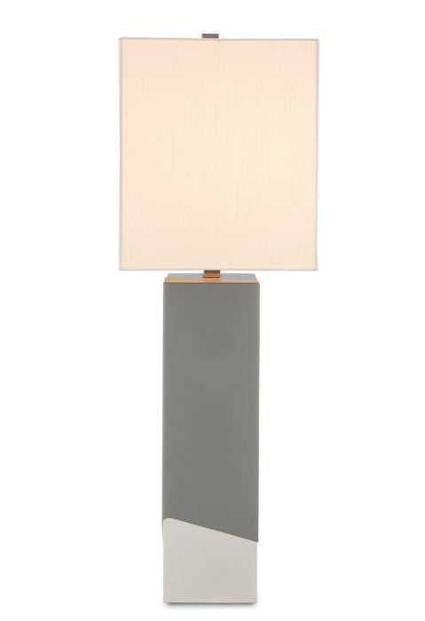 One Light Table Lamp in Polished Nickel/Gray finish
