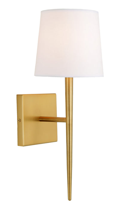 One Light Wall Sconce from the Marcus collection in Satin Brass finish