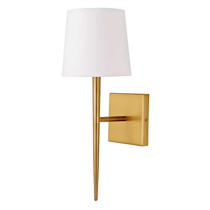 One Light Wall Sconce from the Marcus collection in Satin Brass finish