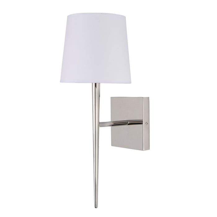 One Light Wall Sconce from the Marcus collection in Polished Nickel finish