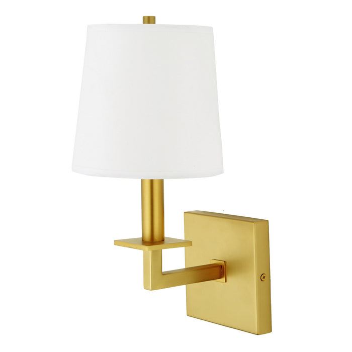 One Light Wall Sconce from the Lisbon collection in Satin Brass finish