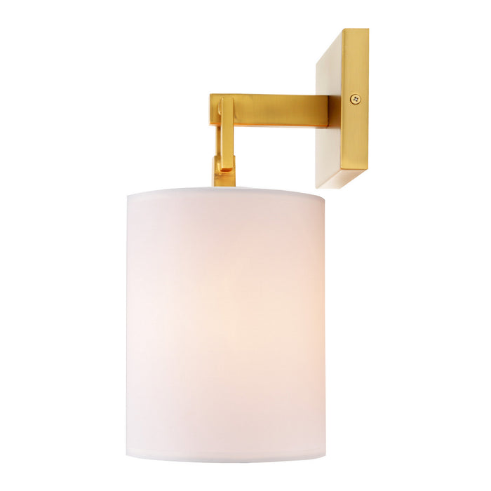 One Light Wall Sconce from the Warick collection in Satin Brass finish