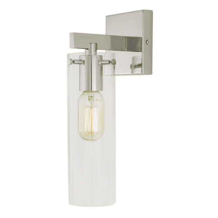 One Light Wall Sconce from the Warick collection in Polished Nickel finish