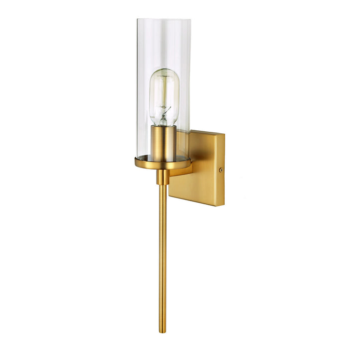 One Light Wall Sconce from the Kent collection in Satin Brass finish