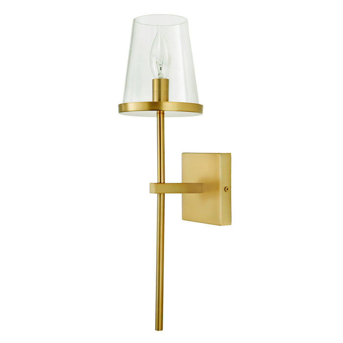 One Light Wall Sconce from the Kent collection in Satin Brass finish