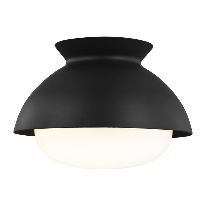One Light Flush Mount from the Lucerne collection in Midnight Black finish