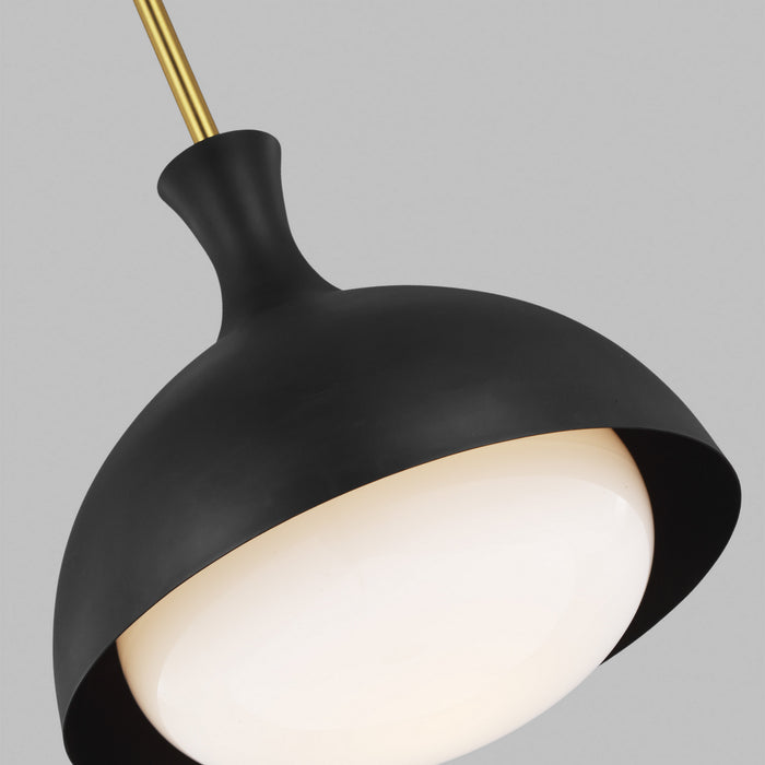 One Light Pendant from the Lucerne collection in Burnished Brass finish