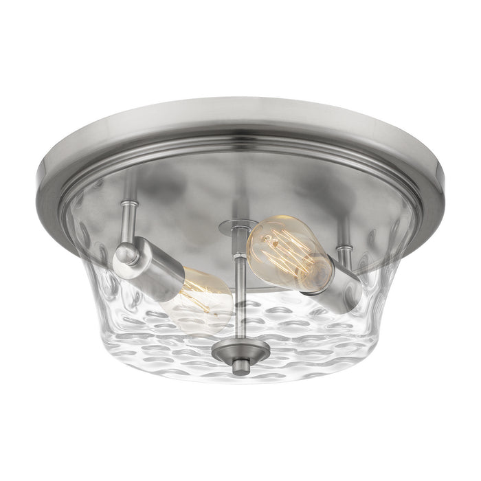 Two Light Flush Mount from the Acacia collection in Brushed Nickel finish