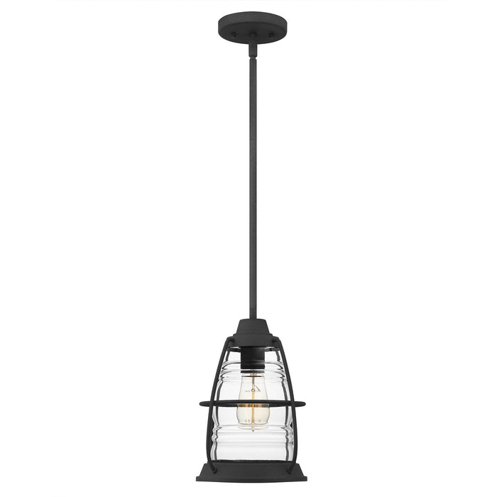 One Light Mini Pendant from the Admiral collection in Mottled Black finish