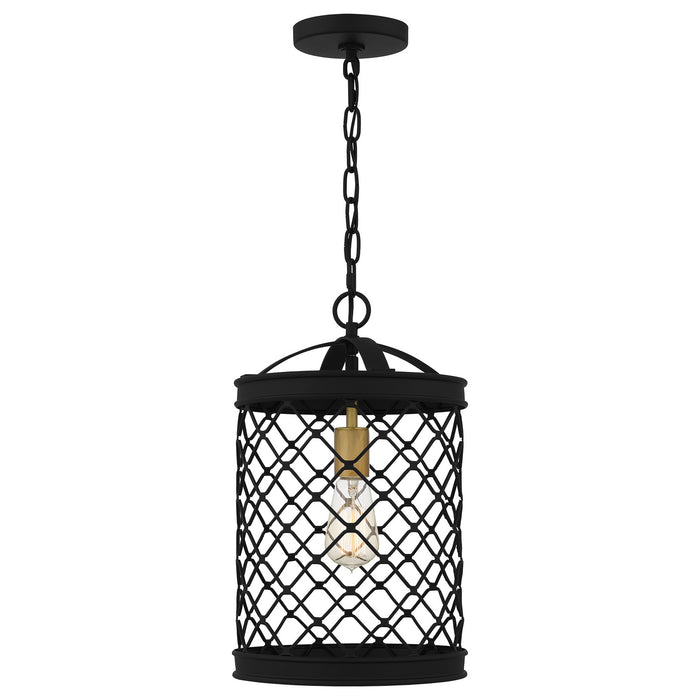 One Light Mini Pendant from the Calais collection in Earth Black finish