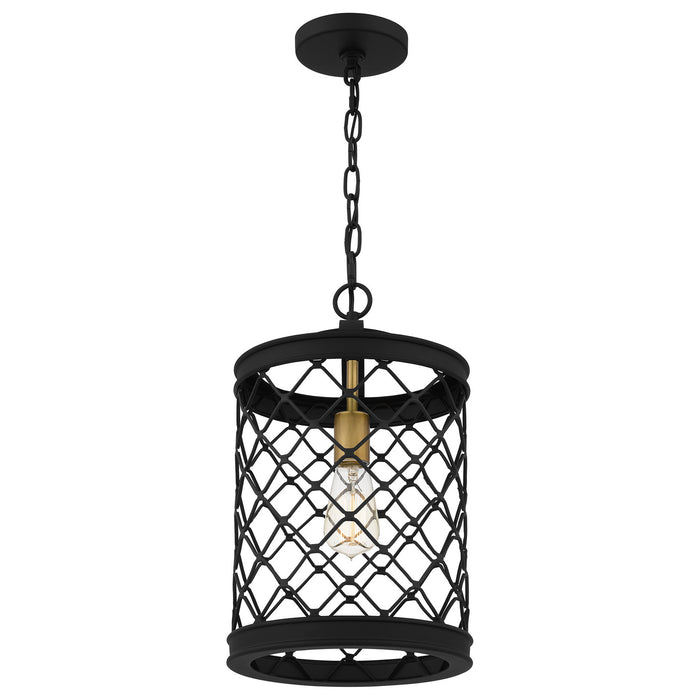 One Light Mini Pendant from the Calais collection in Earth Black finish