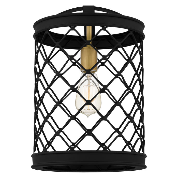 One Light Mini Pendant from the Calais collection in Earth Black finish