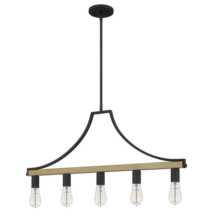 Five Light Linear Chandelier from the Colombes collection in Grey Ash finish