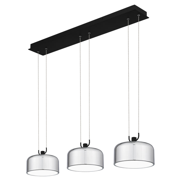 LED Linear Chandelier from the Gabriel collection in Matte Black finish