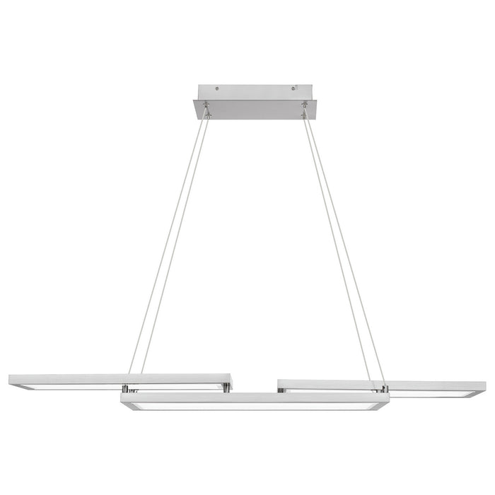 LED Linear Chandelier from the Mesa collection in Brushed Nickel finish