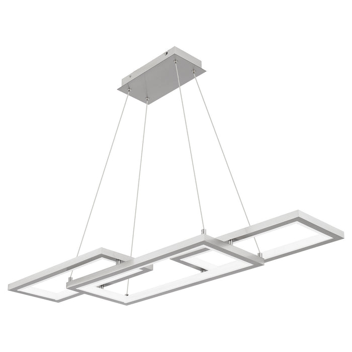 LED Linear Chandelier from the Mesa collection in Brushed Nickel finish