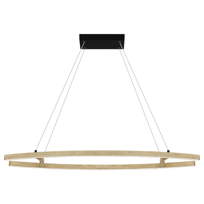 LED Linear Chandelier from the Soma collection in Whitewashed Walnut finish