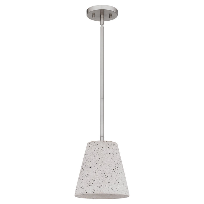 One Light Mini Pendant from the Hazel collection in Brushed Nickel finish