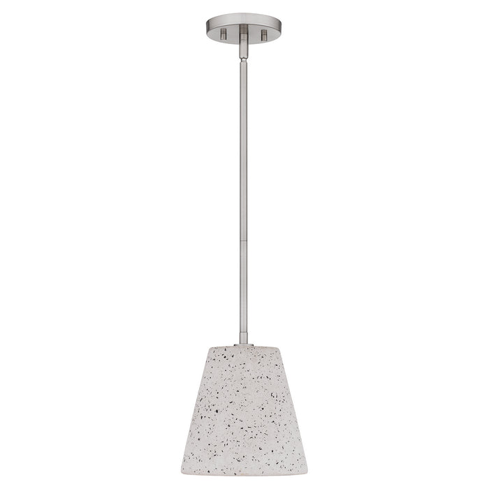 One Light Mini Pendant from the Hazel collection in Brushed Nickel finish