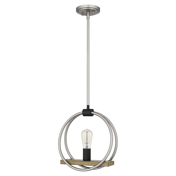 One Light Mini Pendant from the Sterling collection in Brushed Nickel finish