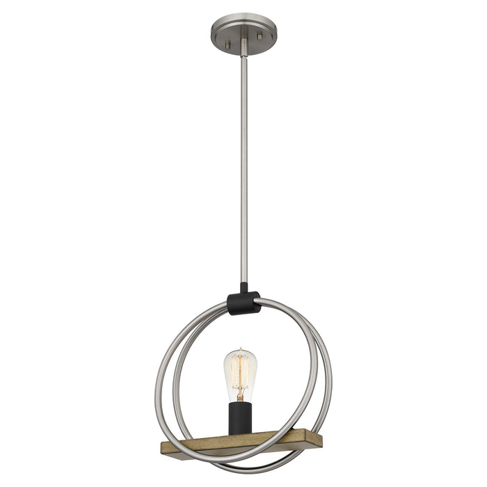 One Light Mini Pendant from the Sterling collection in Brushed Nickel finish