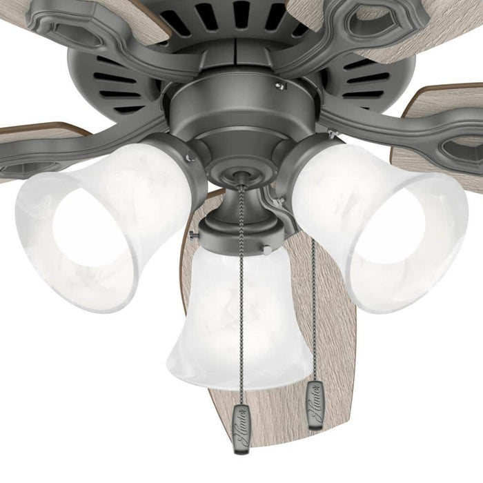 Hunter 52" Builder Ceiling Fan with 3-Light LED Light Kit and Pull Chains