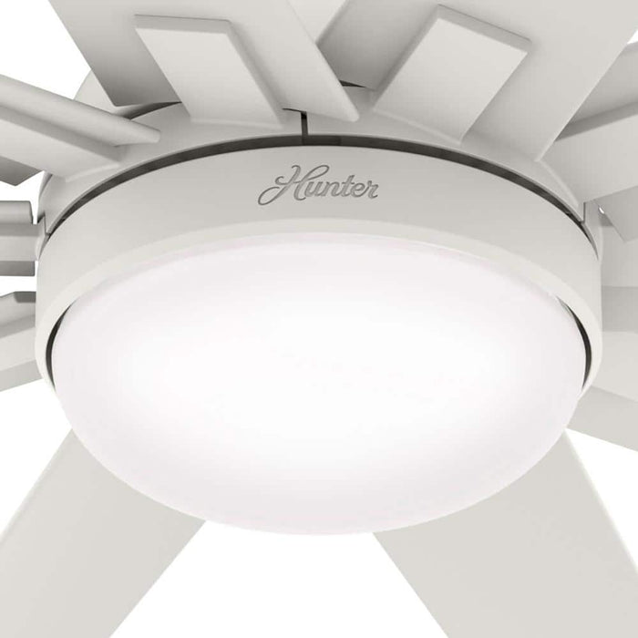 Hunter 60" Overton Ceiling Fan with LED Light Kit and Wall Control