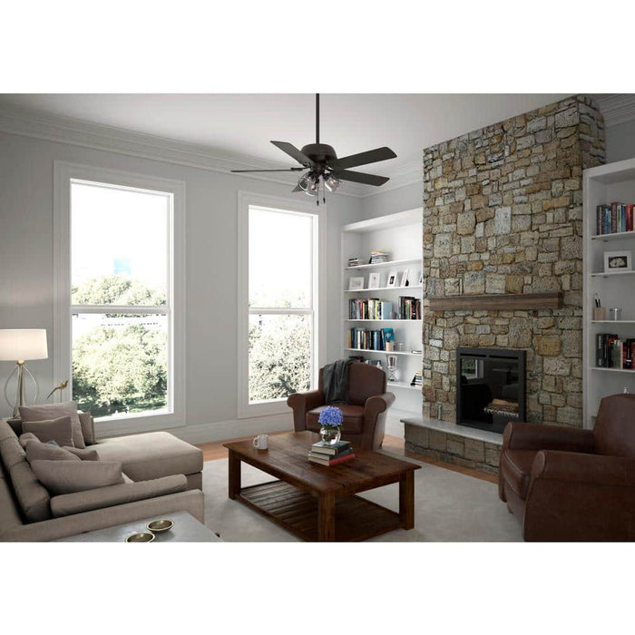 Hunter 52" River Ridge Ceiling Fan with LED Light Kit and Pull Chains